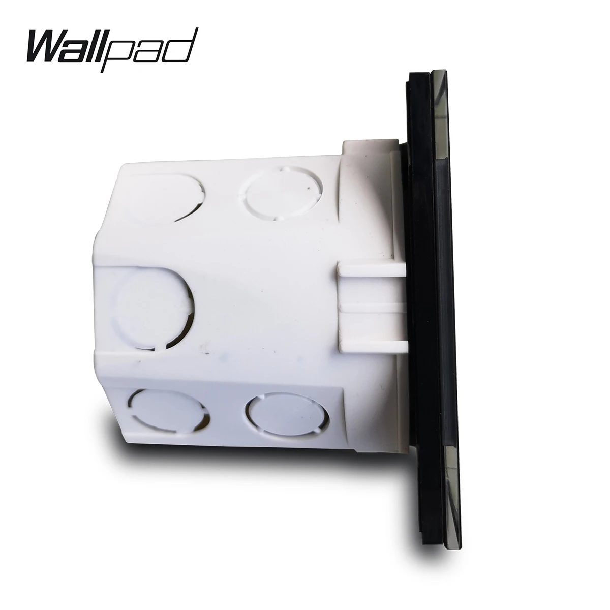 Wallpad S7 Juodo Aliuminio Skydelis prancūzijos Sienos kištukinis Lizdas su 2.1, 2 x USB Įkrovimo Jungtys, Vieną Elektros Lizdą Metalo Plokštė