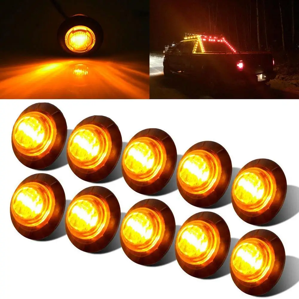 10VNT Automobilio Išorės Žibintai LED 12V Auto Automobilis, Autobusas, Sunkvežimis Vagonai Šoniniai Gabaritiniai Indikatorius Priekabos Žibintas Galinis Šoninis Lempa