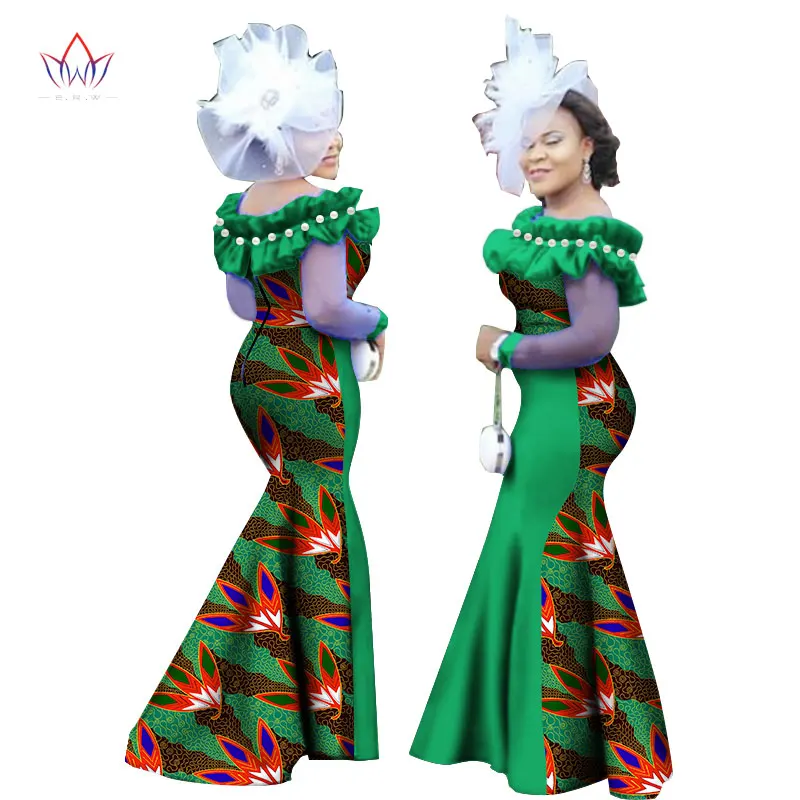 Rudenį Naują Stilių Moterų Suknelė 2017 Afrikos Drabužius ilgomis Rankovėmis Dashiki Ilgas, Maxi Suknelės Moterų Plius Dydis 6XL WY2451