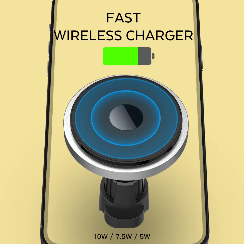 N5 15W Qi Magnetinio Belaidis Automobilinis Įkroviklis Mount iPhone 12 Nešiojamų Magsafe Greitai įkrauna Telefoną Laikiklio Stovas