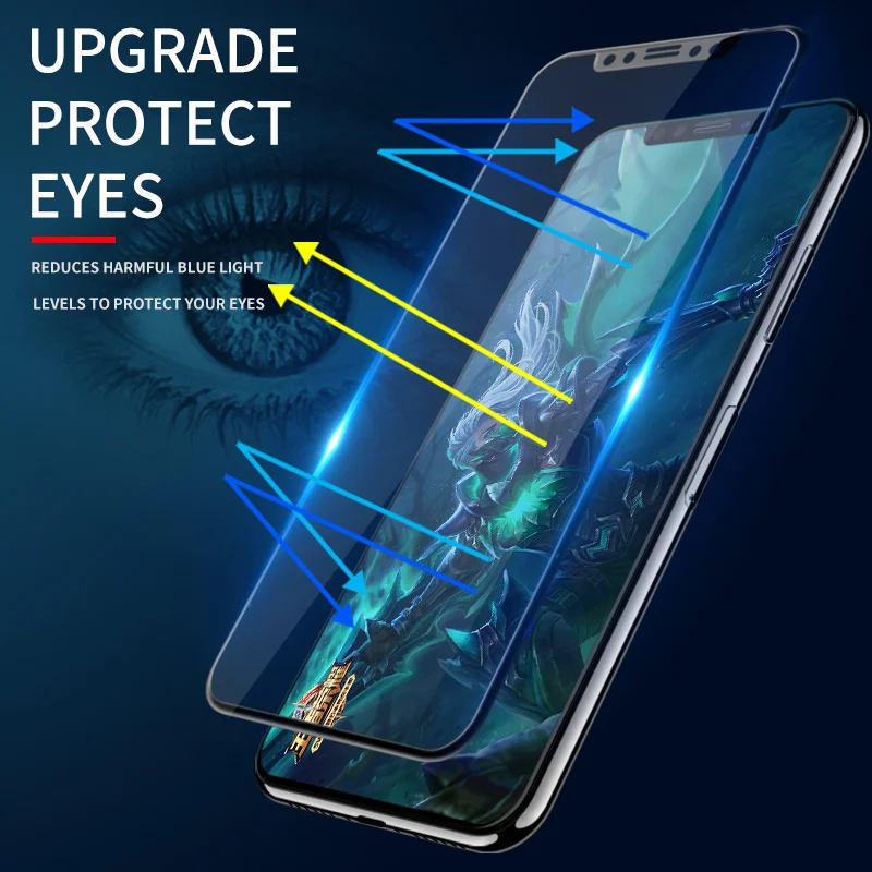 IHaitun Prabanga 9D Stiklo iPhone 11 12 Pro XS MAX XR Screen Protector, Lenktas Grūdintas Stiklas, 