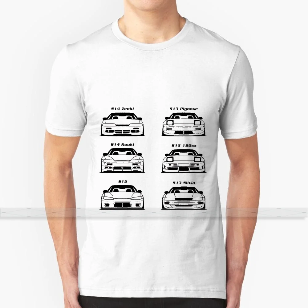 S - Važiuoklės Marškinėliai Custom Design Medvilnės Vyrams, Moterims, T-Shirt Vasaros Viršūnes 240Sx Nissan Silvia S13 S14 S15 Automobilių Automobilių Voiture Jdm