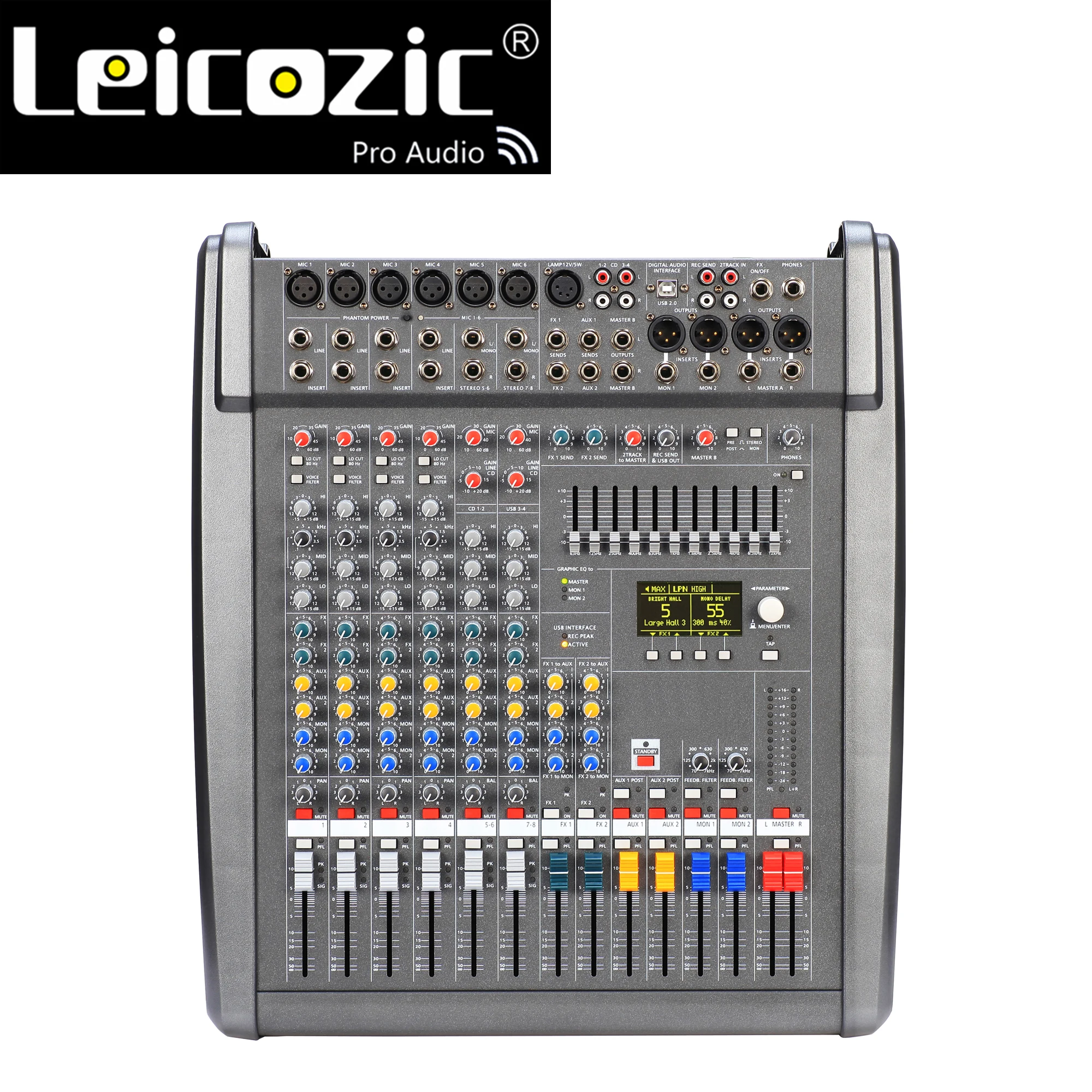 Leicozic CMS600-3 Maišymo Konsolės Garso Maišytuvas Profesinės 8-Channel Mixer consola de sonido mesa de som batidora pro audio
