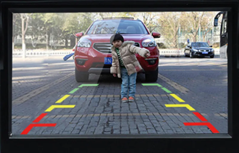 Automobilių Ekranas 5 colių TFT LCD Spalvotas Ekranas Grįžtamieji parkavimo pagalbos su 2 AV įvestis,galinio vaizdo kameros pasirinktinai