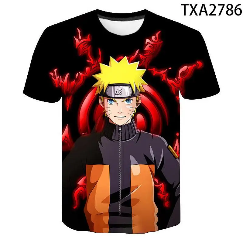 3D T-shirt Naruto Anime Marškinėliai Vyrų, Moterų, Vaikų trumpomis Rankovėmis Kietas Tees Mados Atsitiktinis Vasaros Berniukas Mergaitė Vaikai Streetwear Viršūnės