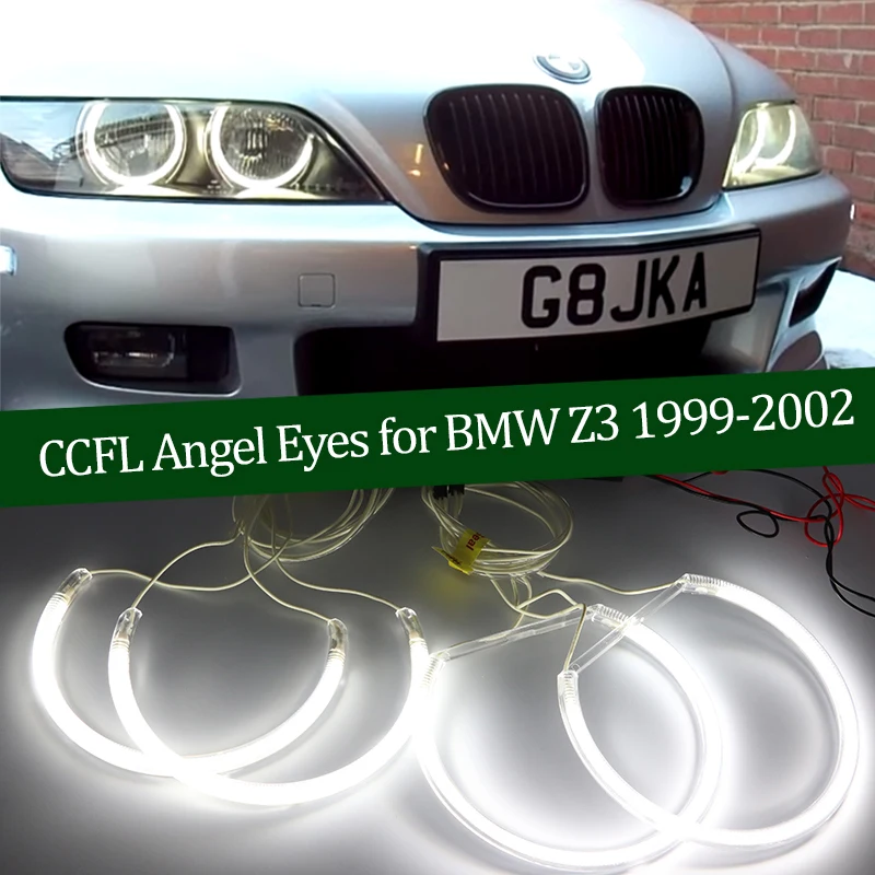 Aukštos Kokybės CCFL Angel Eyes Komplektas Šiltai Balta Halo Žiedas, Skirtas BMW Z3 1999 2000 2001 2002 Demonas Akis