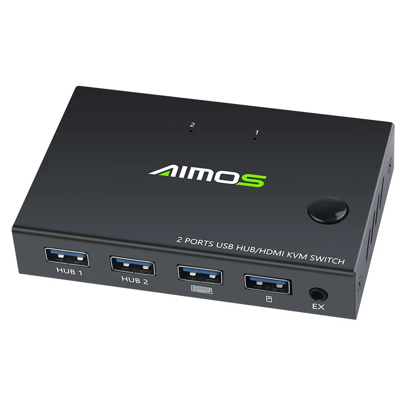 4K USB HDMI KVM Switcher Box Vaizdo Ekranas USB Jungiklis Splitter 2 VNT Bendrinimo Klaviatūrą, Pelę, Spausdintuvą Prijungti Ir Paly 2020 Naujas