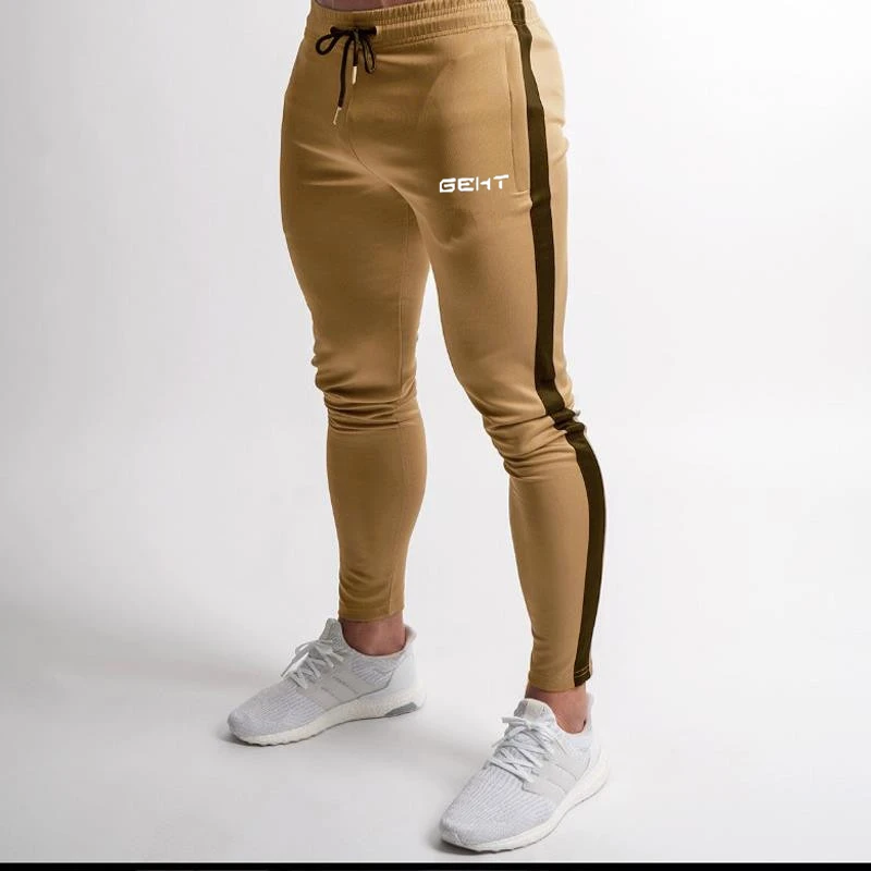 2020 Atsitiktinis GEHT Skinny Pants Mens Poilsiu Sweatpants Fitneso Treniruotės Prekės Kelio kelnes Naujos Rudens Vyrų Mados Kelnės