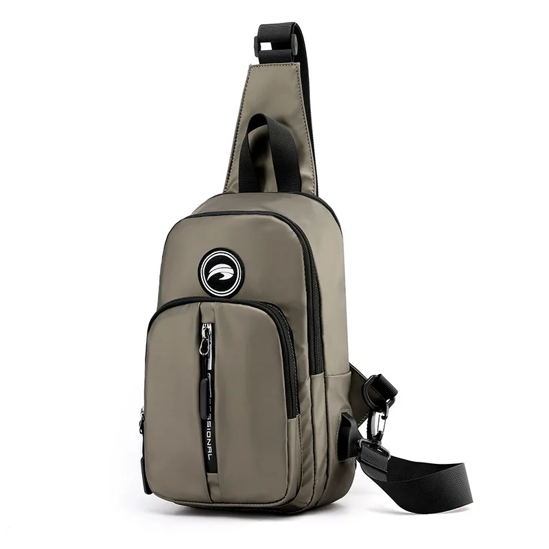 Naujos Vyriškos Mados Tendencijos Nailono Krūtinės Krepšiai, USB Įkrovimo Atsitiktinis Karinės Kryžiaus Įstaiga Vienos Pečių Kuprinė Vyrų Kuprinė Sling Bag