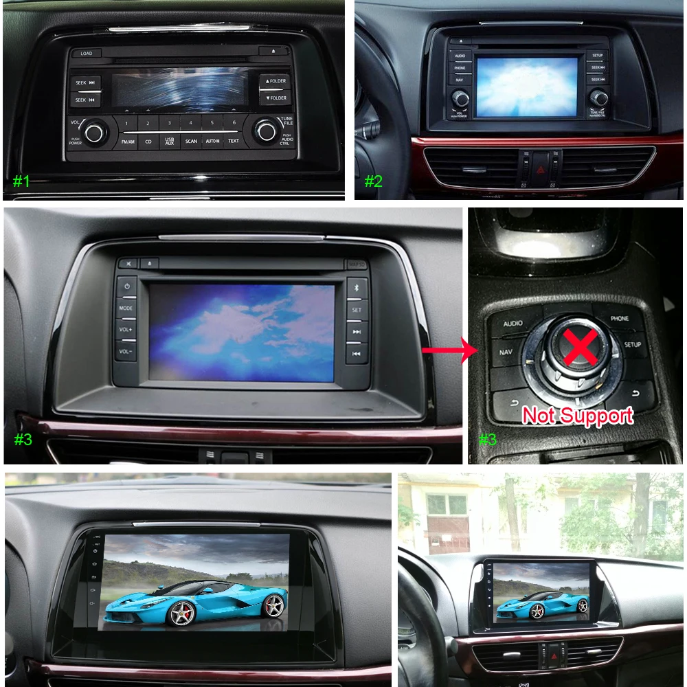 Sinosmart paramos BOSE IPS/QLED 2.5 D ekrano automobilių gps multimedijos radijo navigacijos grotuvo Mazda 6 Atenza 2012-m.,,2016 m.