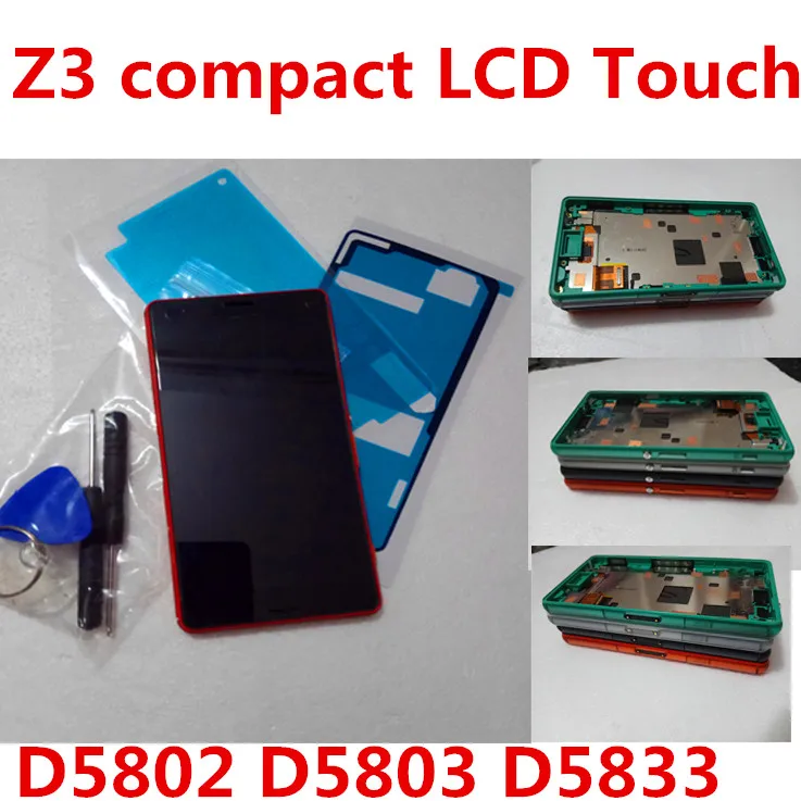 SONY Xperia Z3 Kompaktiškas LCD Ekranas SONY Xperia Z3 Kompaktiškas LCD Jutiklinis Ekranas Z3Mini D5803 D5833 Z3C Pakeitimo