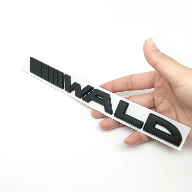 Automobilio stilius 3D metalo WALD Black Bison Emblema Ženklelio Lipdukai Sparnas Galinis Liemens Šoninių Automobilio Lipdukas, skirtas Mercedes-Benz E S