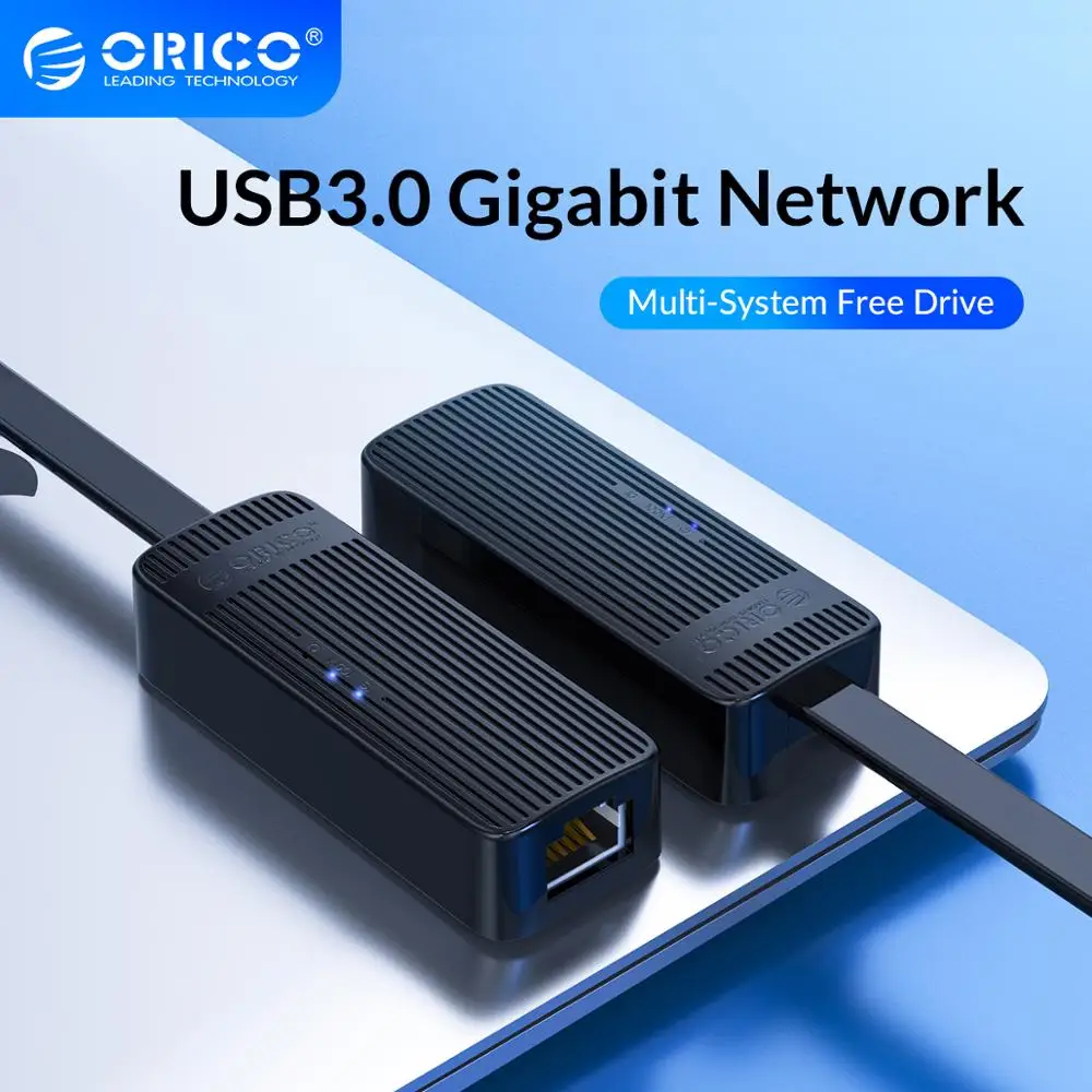 ORICO USB Ethernet USB 3.0-2.0 RJ45 HUB Mini Lan Adapteris Gigabit ethernet Tinklo plokštė, skirta 