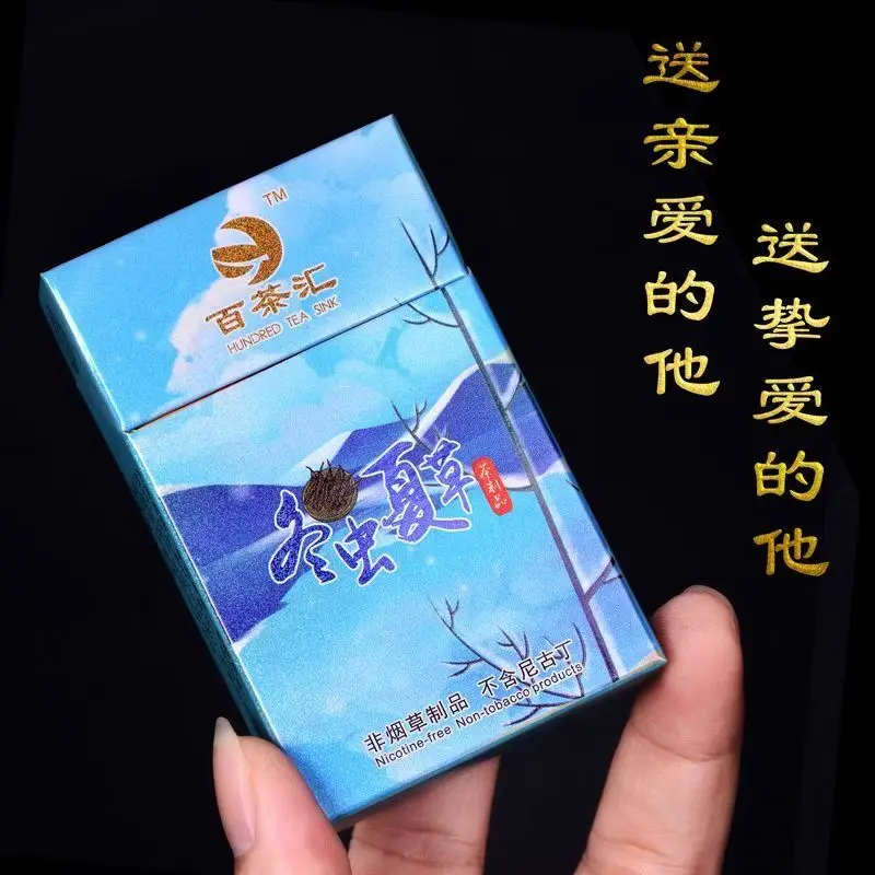 Quitte Dūmų Artefaktas Ledo Mėtų Skonio Cigaretės, Pagamintos iš Kinijos Arbata Cigarečių Ne tabako Produktai, Nr. Nikotino