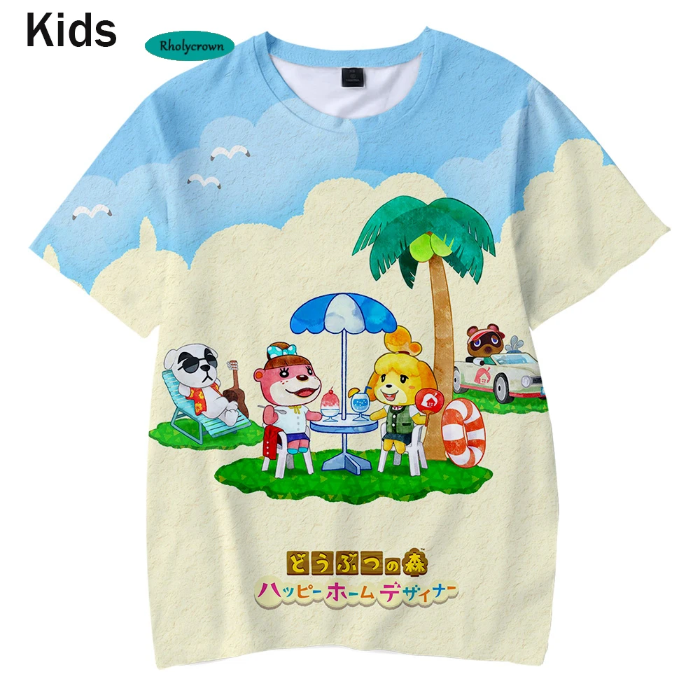 3D Berniukų, Mergaičių marškinėliai Karšto Gyvūnų Kirtimo Vaikų marškinėliai Mados Hip-Hop Trumpas Rankovės Vaikų marškinėliai Atsitiktinis Harajuku Vasaros Tees