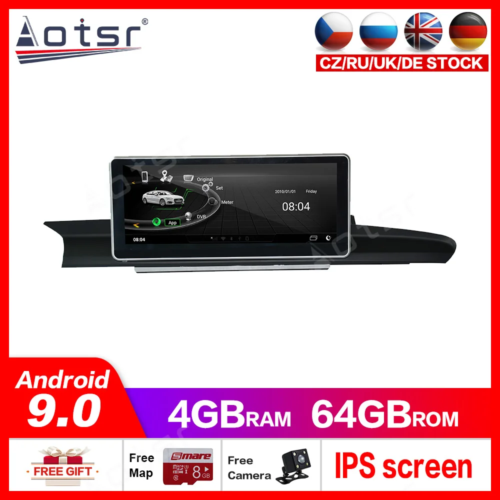 AOTSR Stereo imtuvas radijo magnetofonas android 9.0 Audi A6 2012-2016 GPS Navigacija Radijo daugialypės terpės Grotuvas, Radijas, WIFI
