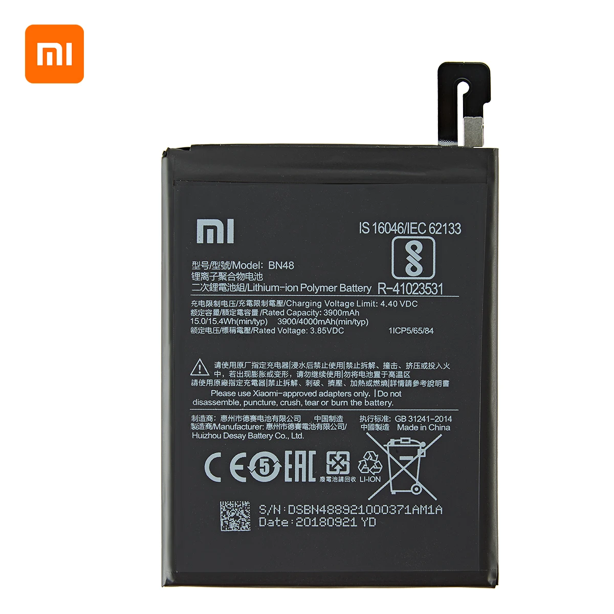 Originalus BN48 baterija 4000mAh Už Xiaomi redmi 6 Pastaba Pro Aukštos Kokybės BN48 Baterija