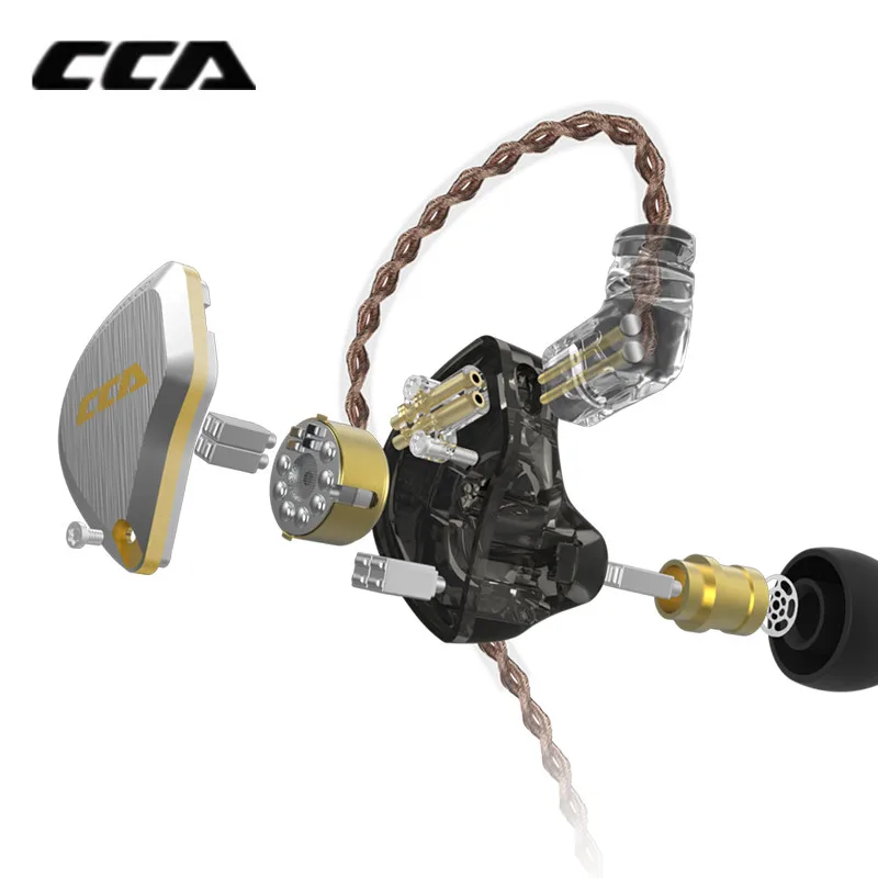 Naujas CCA C12 5BA 1DD Hibridinių Metalų laisvų Rankų įranga HIFI Bass Ausinių Ausų Stebėti, Ausinės, Triukšmo Panaikinimo Ausines C10 C16 ZSX A10