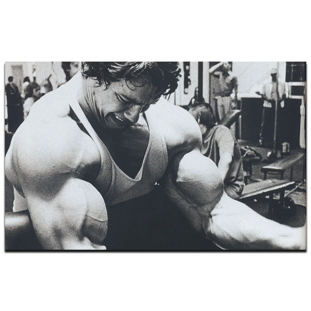 Arnoldas Schwarzeneggeris Kultūrizmo Motyvacijos Meno Šilko Plakato spauda Fitneso Įkvepiantį Vaizdą už Kambario Sienų Dekoras