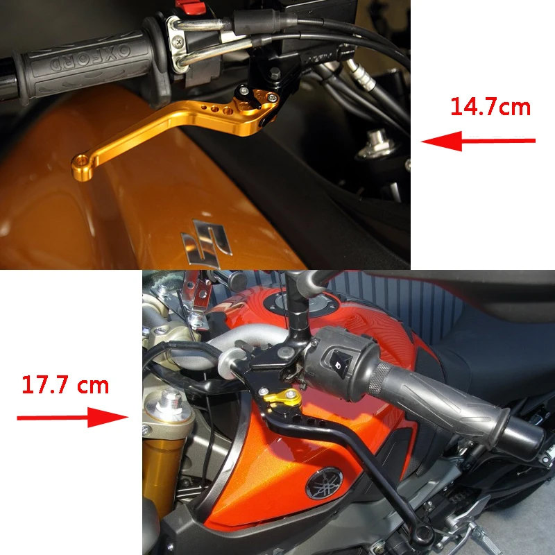 CNC Aliuminis, Reguliuojamas Motociklų Stabdžių ir Sankabos Svirtelė HYOSUNG GD250 Exiv Gamybos M. Motociklą Stabdžio Svirtis