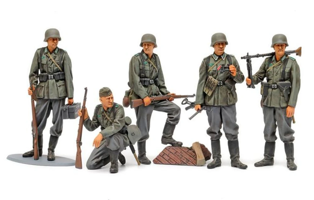Tamiya 35371 Lėlių Lėlės Kūrimo Rinkiniai 1/35 Vokiečių Pėstininkų Grupės Karys Nustatyti Asamblėjos Žaislas