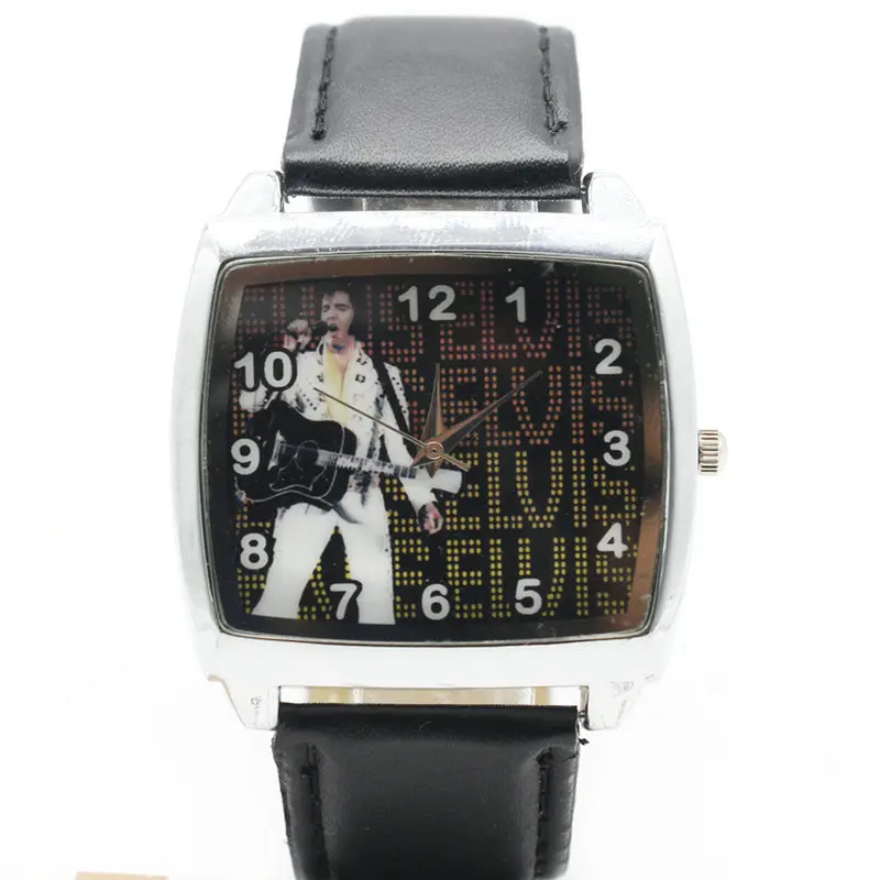 Melodija Elvis Presley Muzikos, Žiūrėti moterų Retro Derliaus laikrodžiai Ponios Atsitiktinis Kvarcinis laikrodis naujas VYRŲ stilius