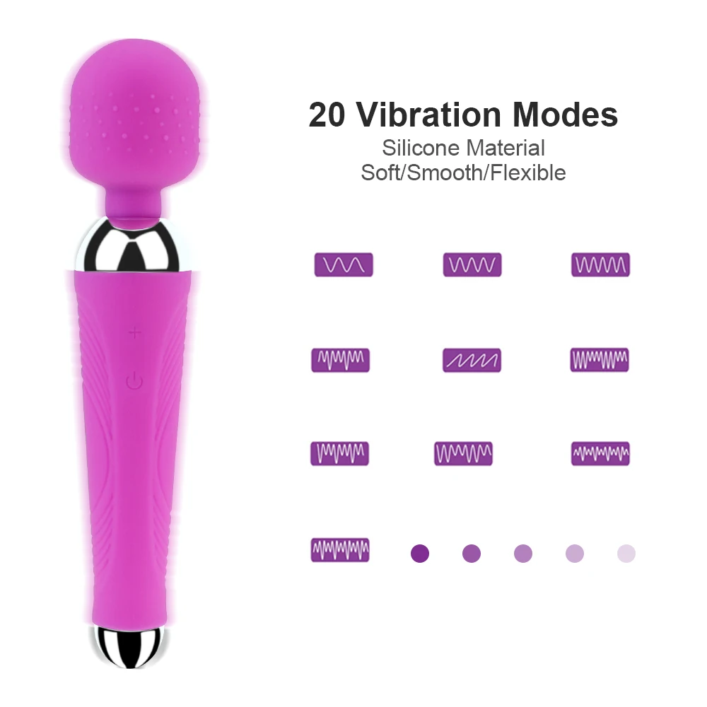 20 Greičio Galingi Vibratoriai Magic Wand Body Massager Erotinis Sekso Žaislas, skirtas Moters Klitorio Skatinti Moterų Masturbator Sekso Produktas