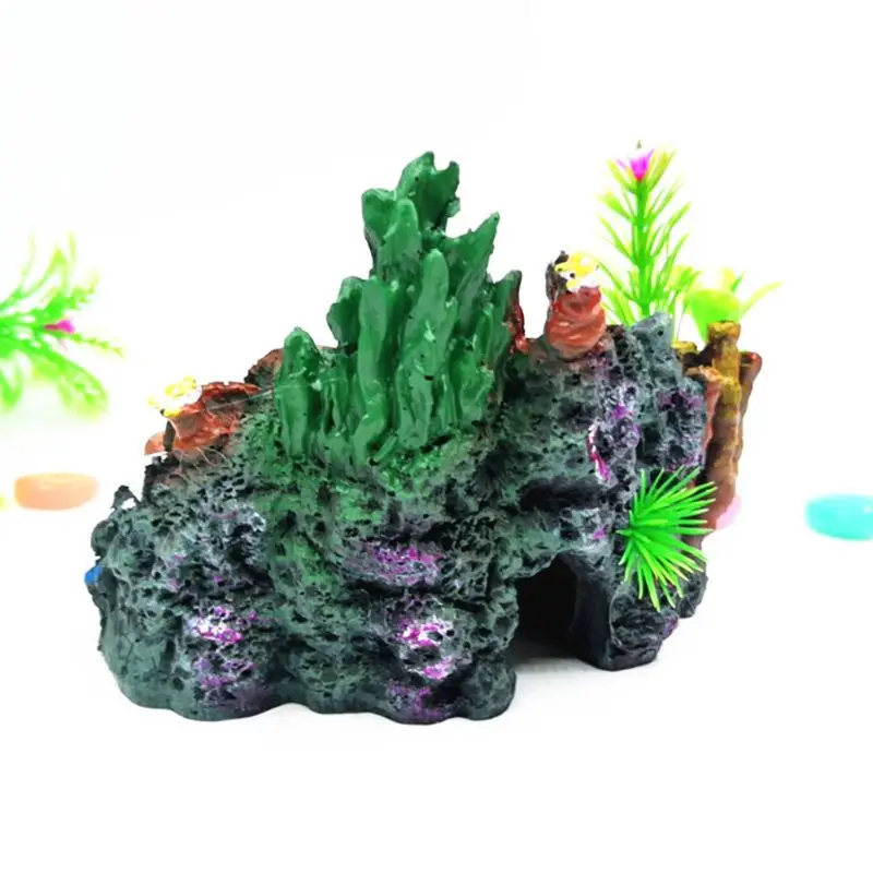 Naujas Akvariumas Coral Rock Slėptuvės Dervos Kalnų Oloje Papuošalai Žuvų Bakas Dekoras