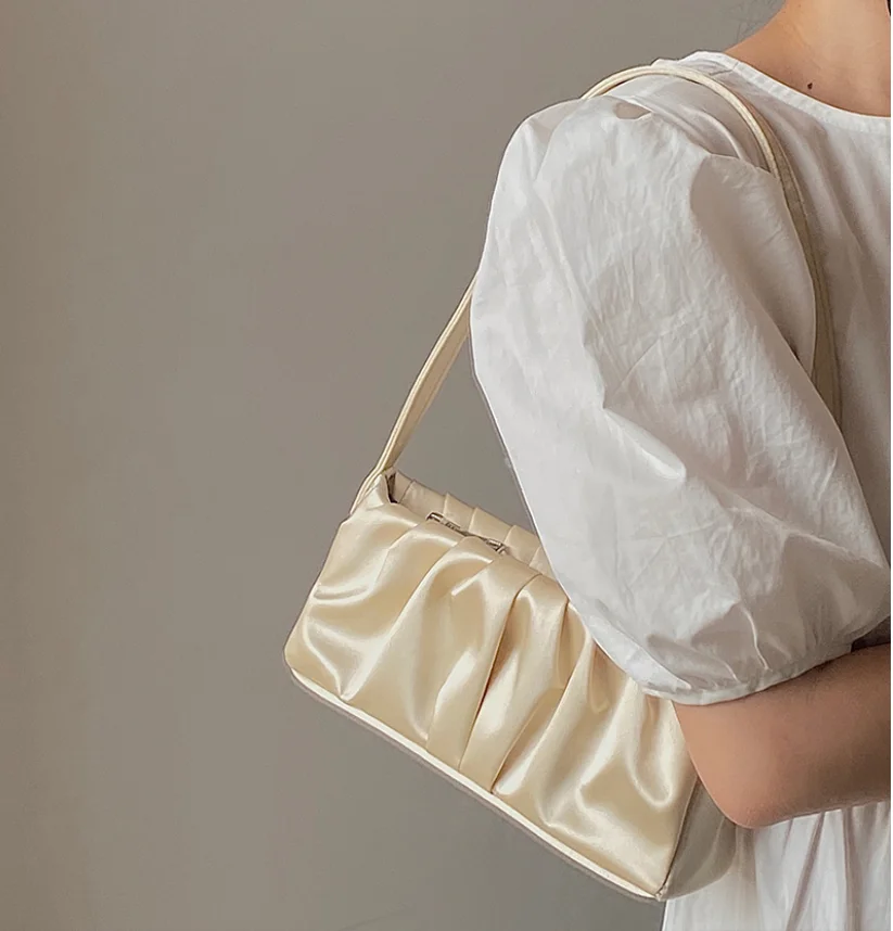 Moterų šilko mažas maišelis derliaus užtrauktukas derliaus batono maišelį moterų mados atsitiktinis petį krepšys aukštos kokybės LOII256