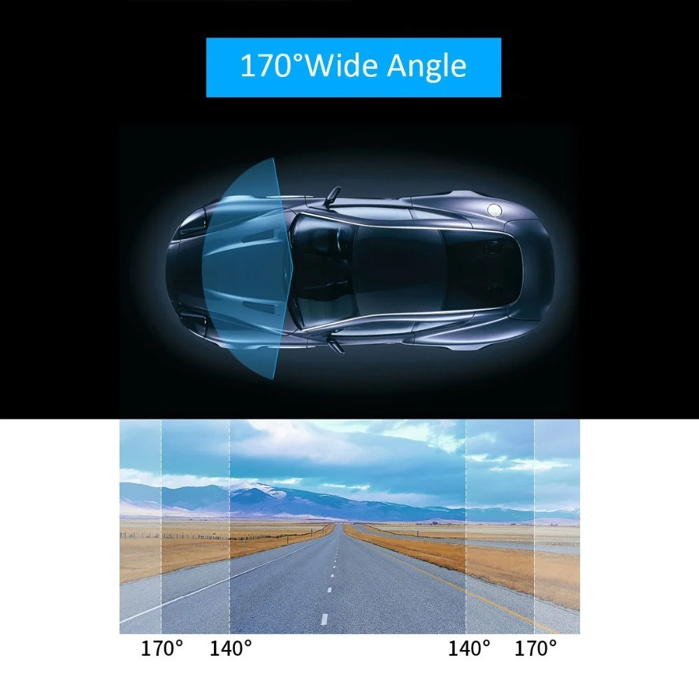 Automobilių DVR Dual Lens Car Kamera Full HD 1080P 3.2 colių Vaizdo įrašymo galinio vaizdo Veidrodėliai Su Galinio vaizdo DVR Brūkšnys cam Auto Registrator