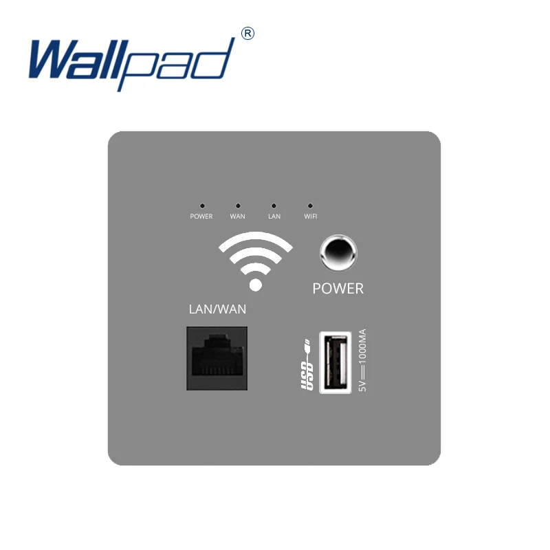 4 Spalvų 300M Sienos Įtaisytą Belaidžio WIFI AP Router PC Skydelis USB Lizdą Sienos Kroviklis WiFi Smart Elektros Lizdą 5V 1000MA