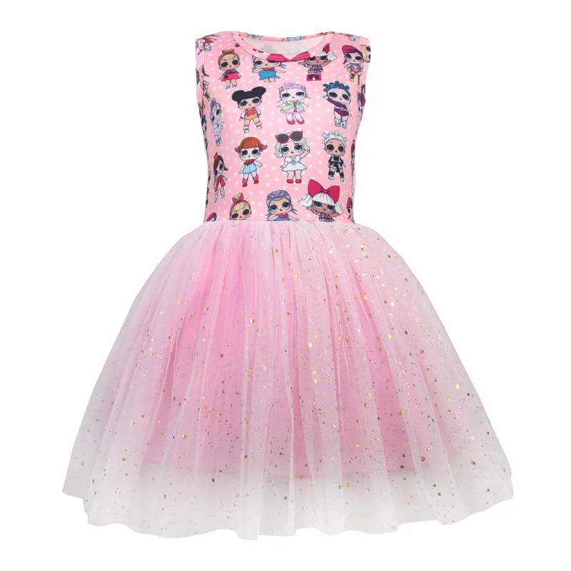 LoL Lėlės Princesė Vaikų Rinkiniai Suknelė Elegantiškas vaikų Vasaros Drabužių Rankovių lol Lėlės Mergaitės Vestidos