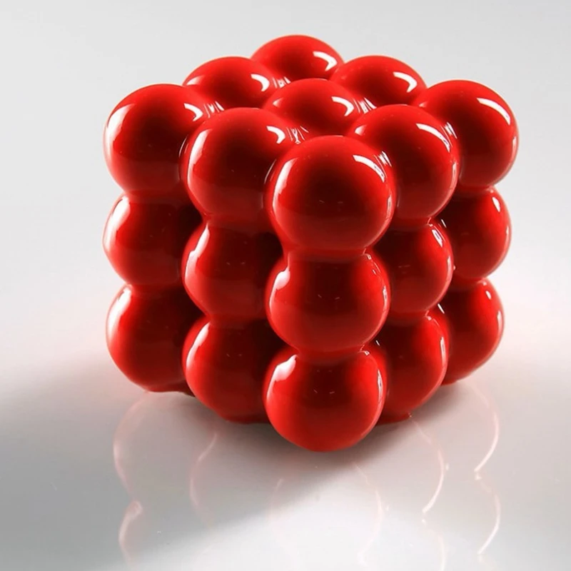 6 Ertmės 3D Cube Žvakė Pelėsių Silikono Formų skirti 