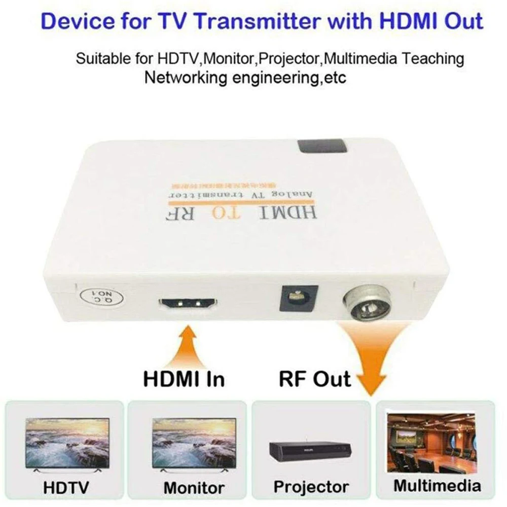 HDMI RF, Coaxial Converter Box su Nuotolinio Valdymo HDMI Bendraašius Analoginis JK, JAV, EU Plug #50