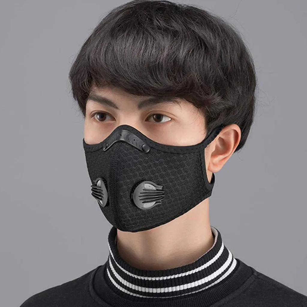 Mascarilla Protectora Veido Kaukė Juodas Kvėpavimas Su 10 Filtrai Pusę Veido Daugkartinio Naudojimo Aktyvintos Anglies Dulkėms Respiratorių