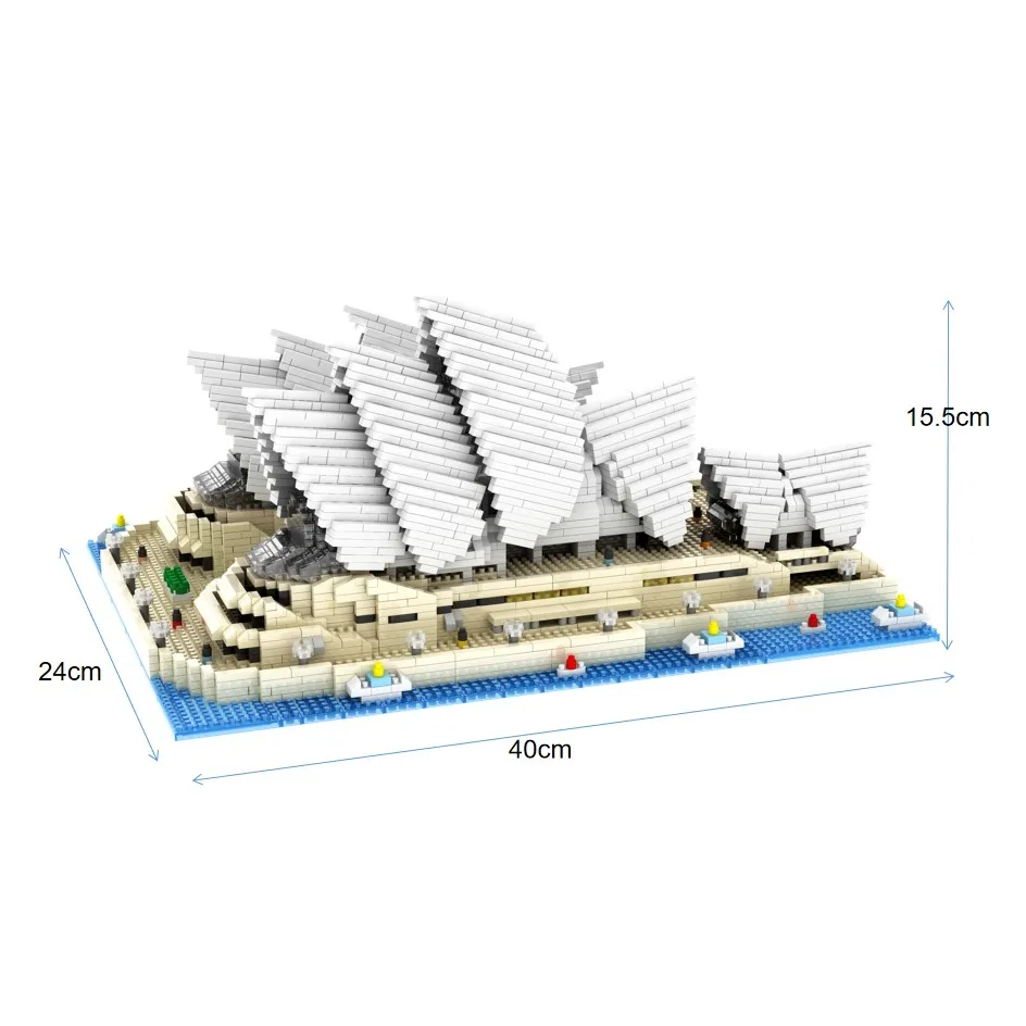 LOZ Architektūros Miestas nustatyti Orientyrus Sydney Opera House Modelis lepiningBuilding Blokai Vaikams, Žaislai, Ugdymo, Vaikams, Dovanos