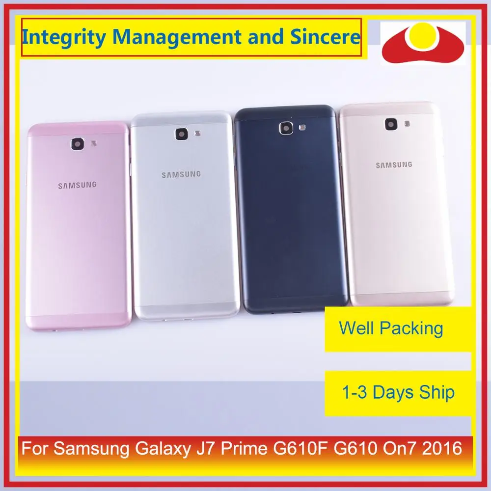Originalus Samsung Galaxy J7 Premjero G610F G610 On7 2016 Korpusas Baterijos dangtelis Kadrą Galinį Dangtelį Atveju, Važiuoklės Shell