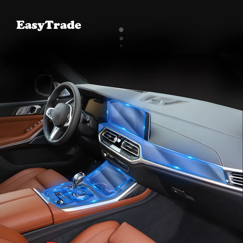 BMW X7 2019 2020 Priedai TPU Skaidrios Plėvelės Automobilio prietaisų Skydelyje Kino Ekrano Apsaugos Lipdukas Anti-scratch 35 37 Vnt