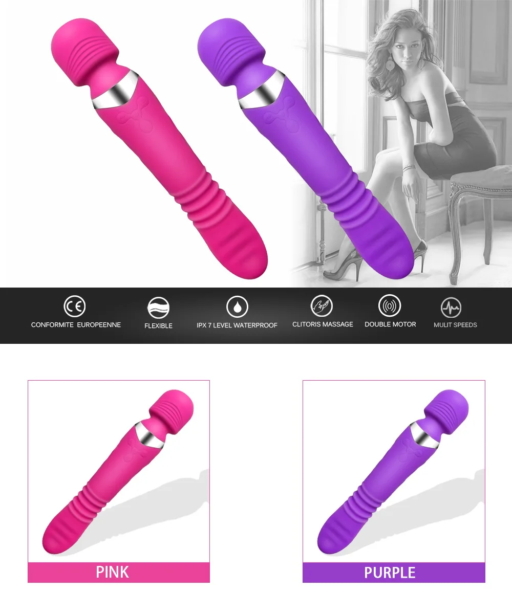 G-taško vibratorius makšties klitorio massager ištraukiama šildymo strypas vibratorius dviguba variklis sukasi moterų masturbator moterų sekso žaislas