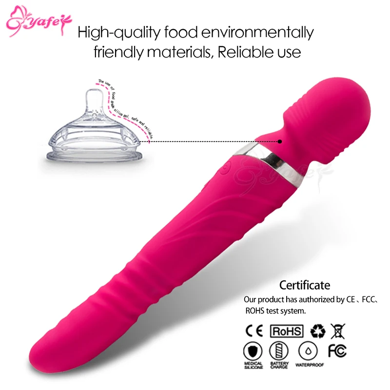G-taško vibratorius makšties klitorio massager ištraukiama šildymo strypas vibratorius dviguba variklis sukasi moterų masturbator moterų sekso žaislas