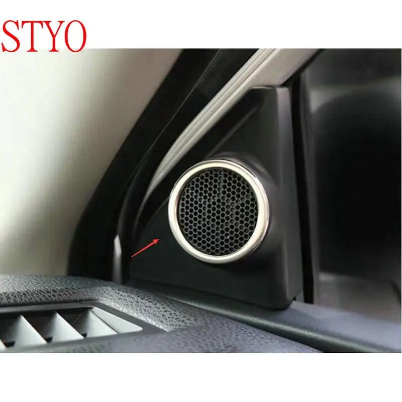 STYO Automobilių ABS stereo garso garsiakalbio dangtelį žiedas lipdukas apdaila Už Toyota1 Corolla Altis E170 -2018