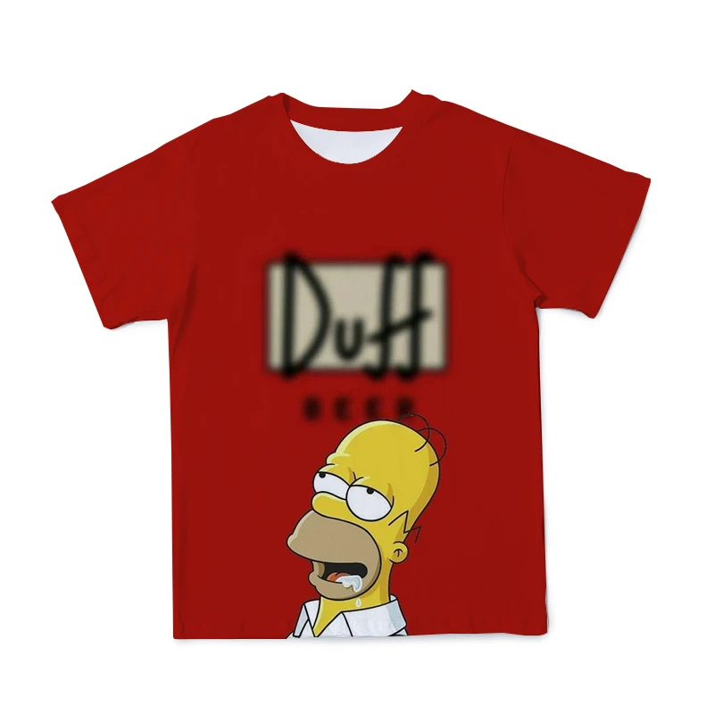 Vasaros 3D vyriški T-shirt Naujas Simpsonų Mielas Animacinių filmų Modelis trumpomis Rankovėmis Didelio Dydžio 6XL Viršuje Spalvotų Laisvi marškinėliai Atsitiktinis Vyrai