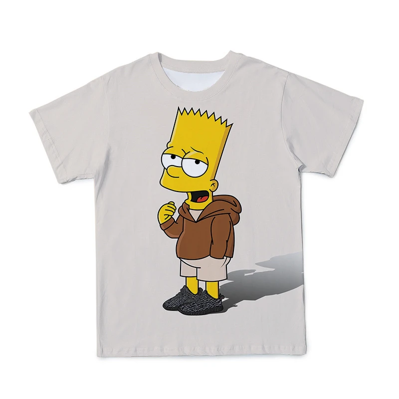 Vasaros 3D vyriški T-shirt Naujas Simpsonų Mielas Animacinių filmų Modelis trumpomis Rankovėmis Didelio Dydžio 6XL Viršuje Spalvotų Laisvi marškinėliai Atsitiktinis Vyrai