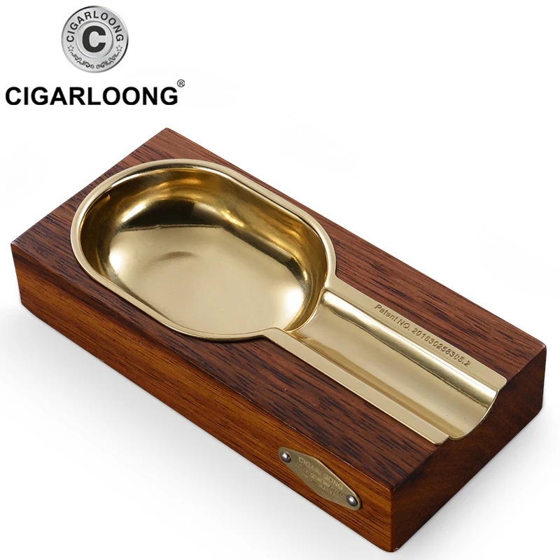 CIGARLOONG cigarų paauksuoti dūmai peleninę bakas fortepijono dažų sangioveses kedro medienos dūmų jutiklis LC-072