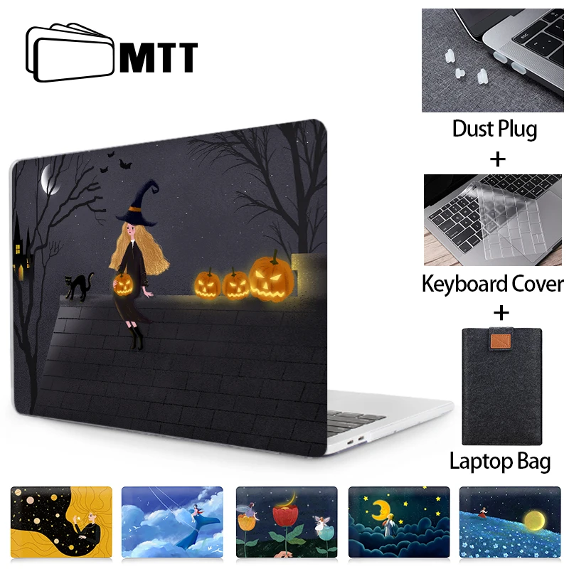 MTT Animacinių filmų Mergina Laptop Case For Macbook Air Pro 11 12 13 15 16 colių Su Jutiklinis Baras a2289 a2251 Nešiojamas Rankovėmis+Klaviatūros Viršelis