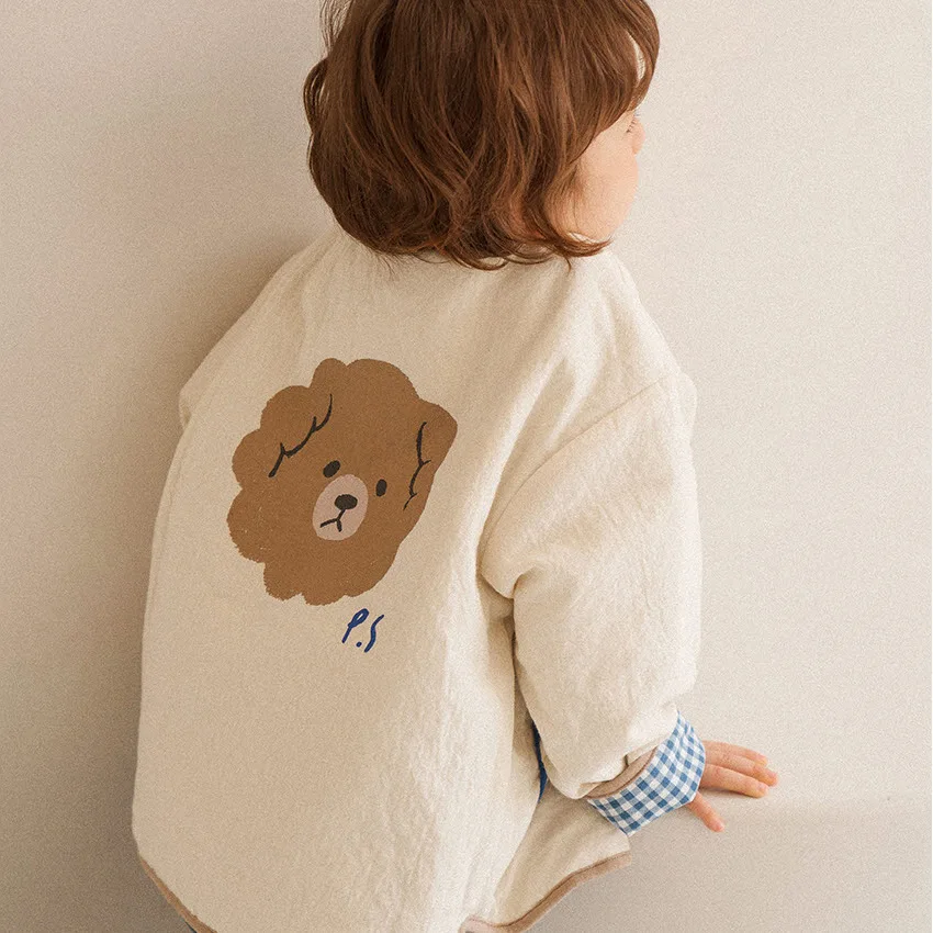 Vaikiška Striukė 2020 Nauja Rudens Žiemos Korėja PS Berniukai Mergaitės 2-side Dėvėti Mados Kailis Baby Vaikų Medvilnės Drabužius Outwear
