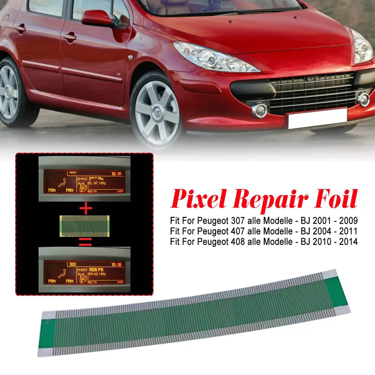 1Pcs Multi Info LCD Ekranas Pixel Remonto Folija Plokščias LCD Jungtis Prietaisų Remontą Peugeot 307/407/408