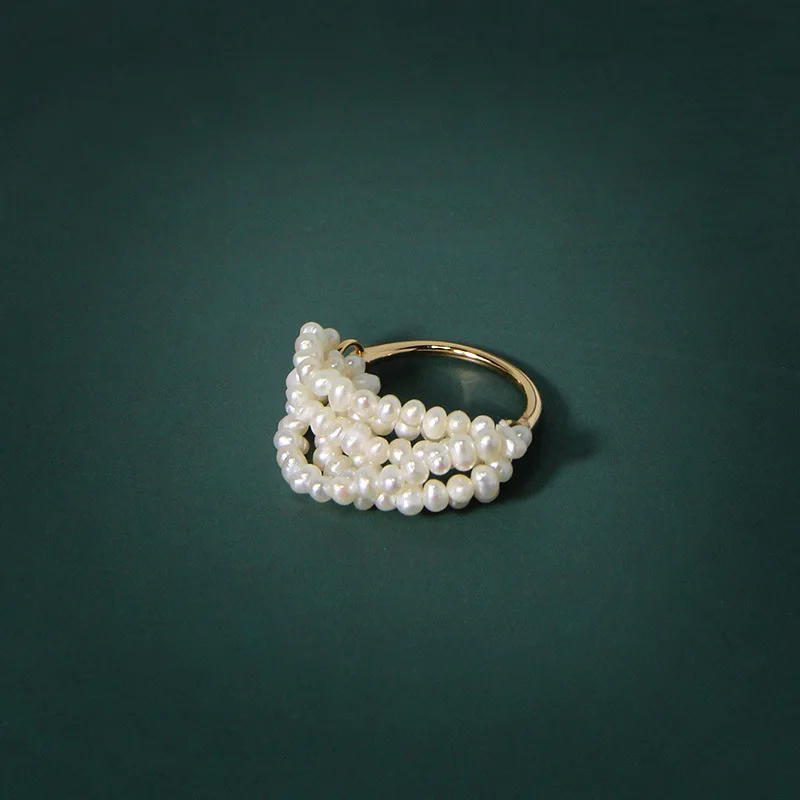 Kinel 925 Sterlingas Sidabro Žiedas Natūralių Gėlavandenių Perlų Žiedai Moterims 18K Gold Custom Moterų Žiedas Fine Jewelry
