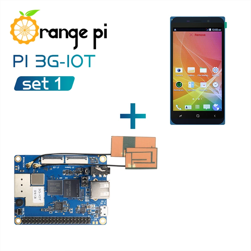 Oranžinė Pi 3G-DI-B+4.98 colių Juodos spalvos TFT LCD Jutiklinis Ekranas, Paleisti Android 4.4 Nuotrauką