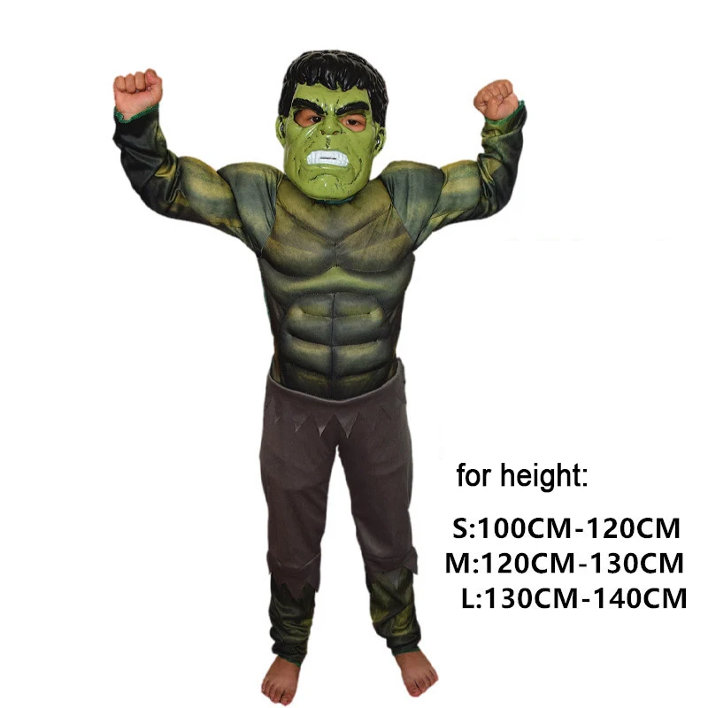 Kamane Vaikai Raumenų Hulk vilkas gpgb Cosplay Kostiumai, Drabužiai Vaikas Kapitonas Thor ironman Super Herojus Helovinas Vaikų Dienos Dovanų